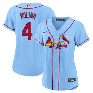 St. Louis Cardinals Yadier Molina Nike Light Blue Replica Jersey Women’s Small